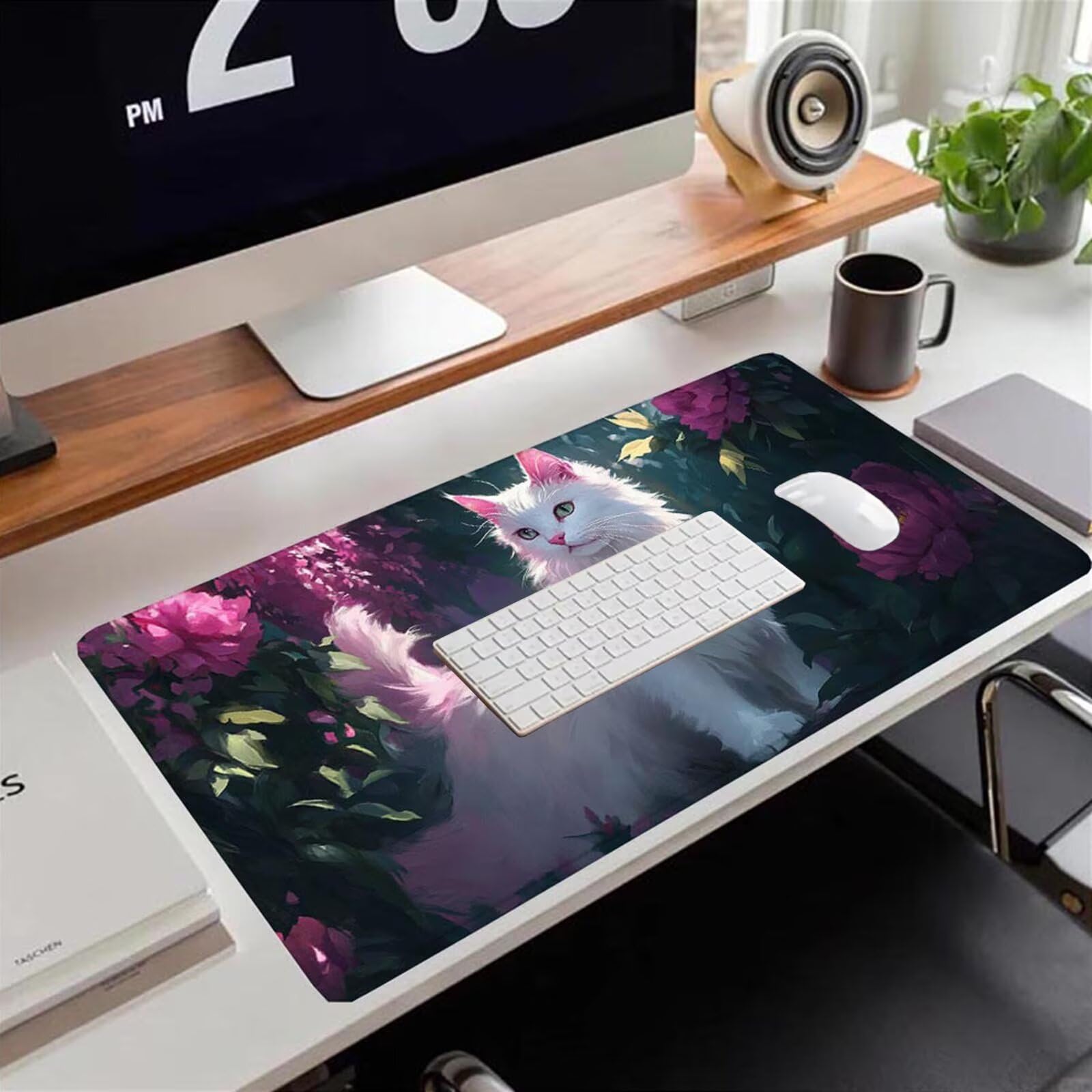 Gamingowa podkładka pod mysz 1200 x 600 x 3 mm, XXL, wodoszczelna, odporna na ścieranie, ze zszytymi krawędziami, podkładka na biurko, poprawia prędkość i precyzję, pod laptopa, komputer, wzór