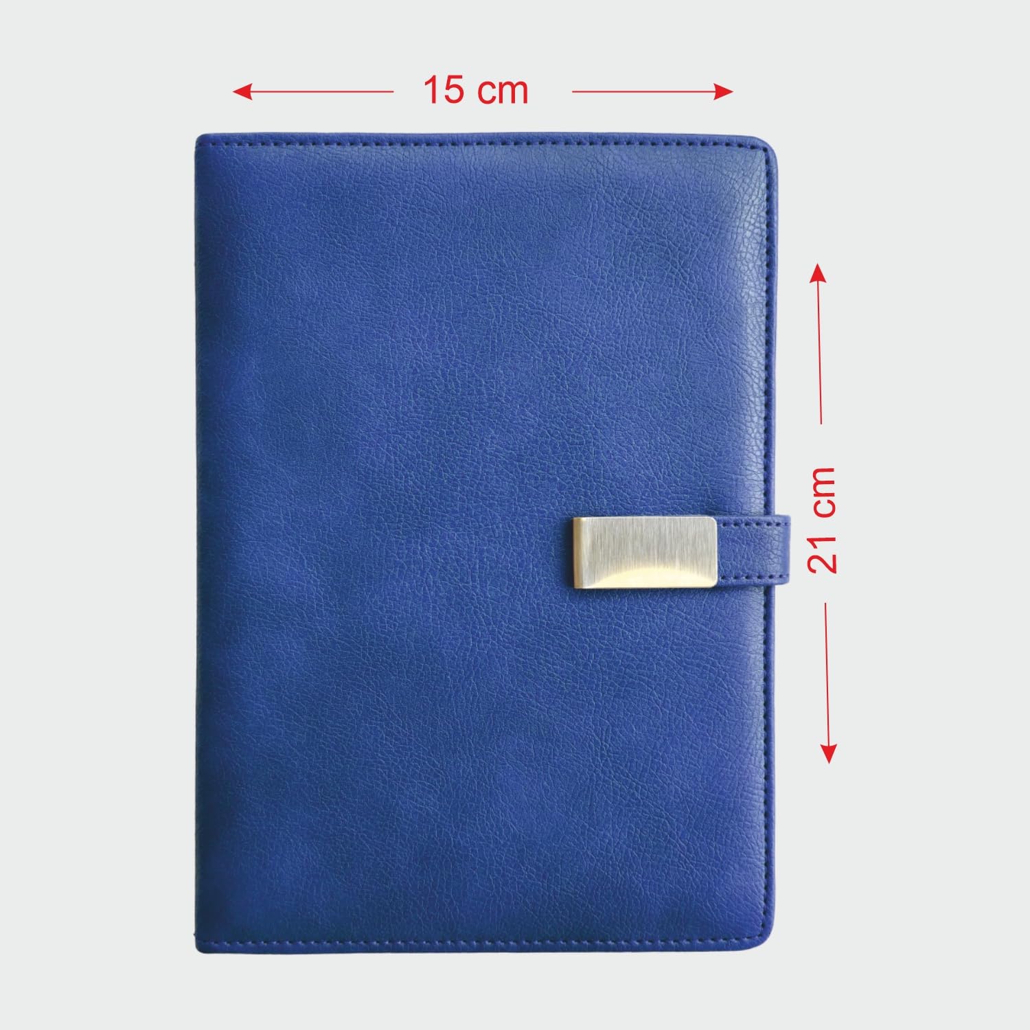 Anupam Diario a righe con charm, 192 pagine, formato A5, copertina rigida, in pelle, con chiusura magnetica in metallo, con passante per penna, 80 g/m², per prendere appunti e scrivere a scuola e in