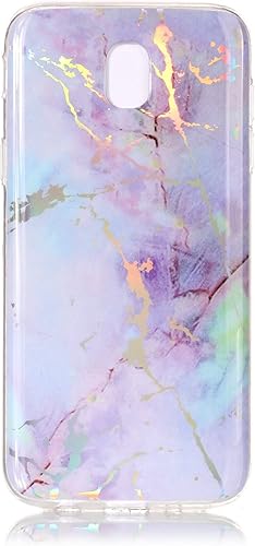 Samsung Galaxy 2017 J530 HA lle Silikon Marmor  Lomogo SchutzhA lle StoAYfest Kratzfest HandyhA lle Case mit Marmormuster fA r Samsung Galaxy  2017  LOYHU20058 Violett