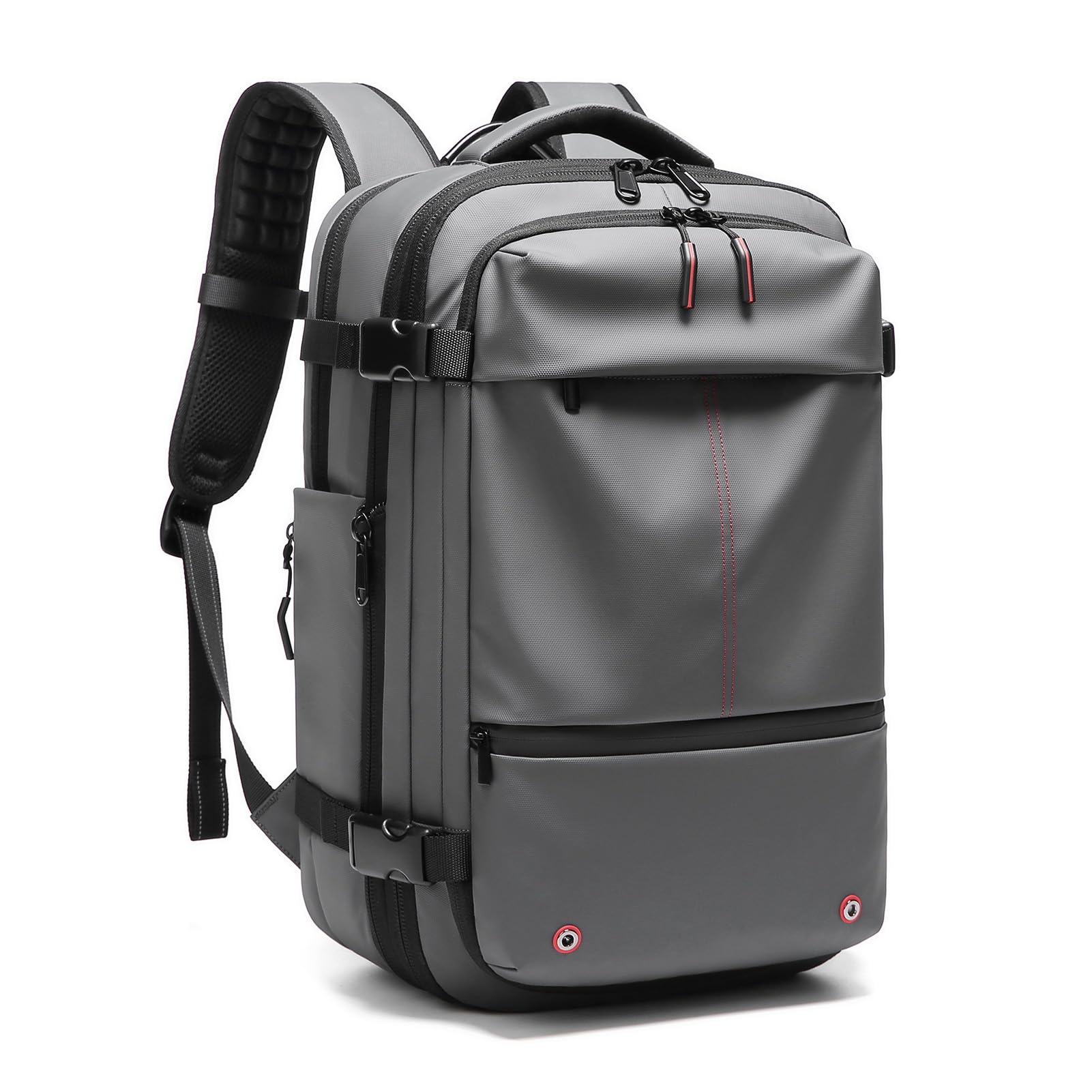 SIXRUN Zaino Espandibile Sottovuoto con Scomparto per Laptop per Affari, Viaggiatori e Fine Settimana (GREY)