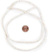 Vista 2 de The Bead Chest Cuentas de coco natural blanco (0.157 in)