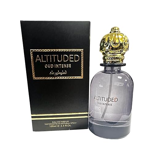 Macarena ALTITUED OUD INTENSE PARA HOMBRES 3.4 oz 100 ML Notas ámbar, ahumado, madera, cálido picante, cuero