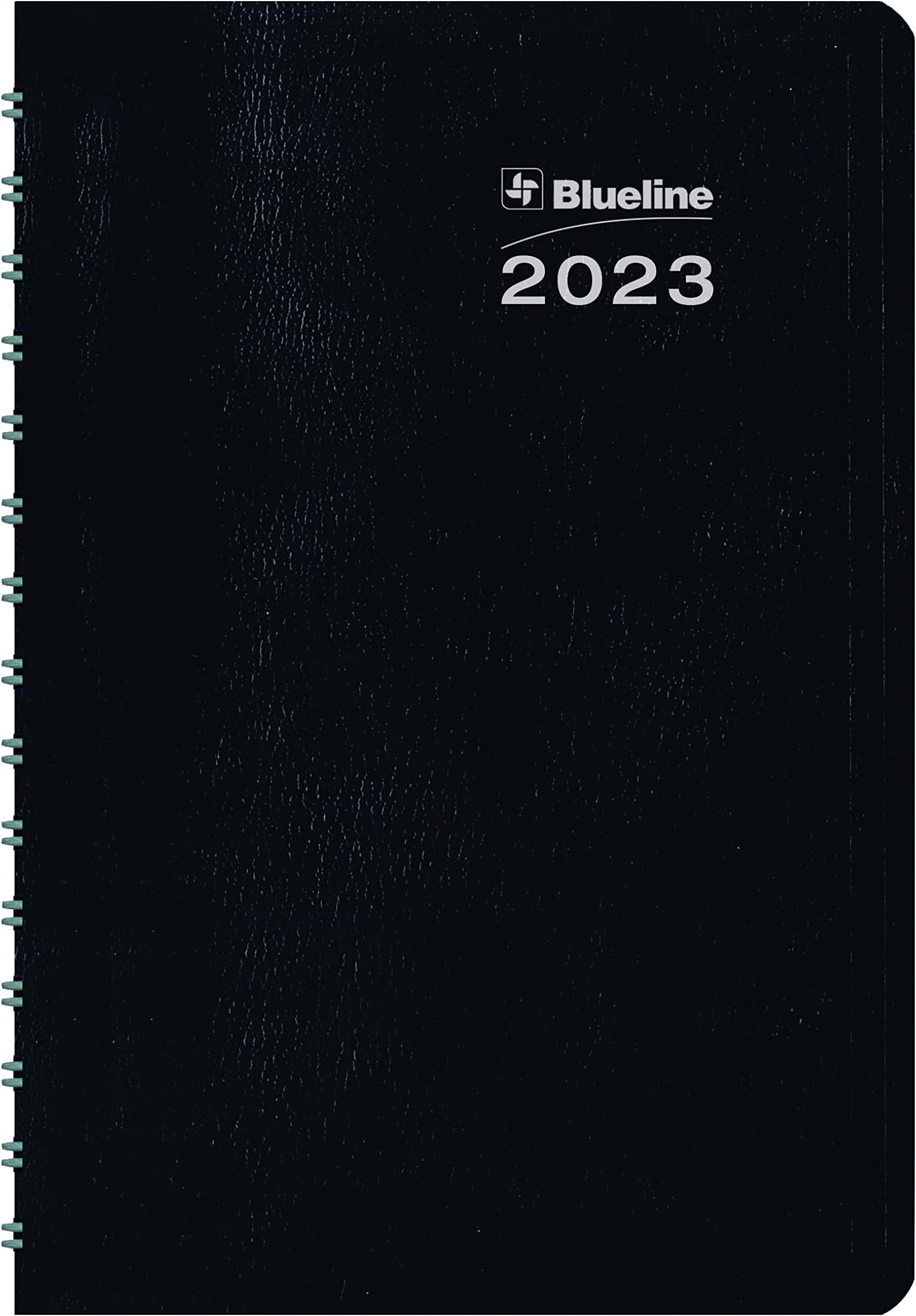 Blueline DuraGlobe Daily Planner, 30-Minute Appointments, 8 x 5, Black Soft Cover, 12-Month (Jan to Dec): 2023