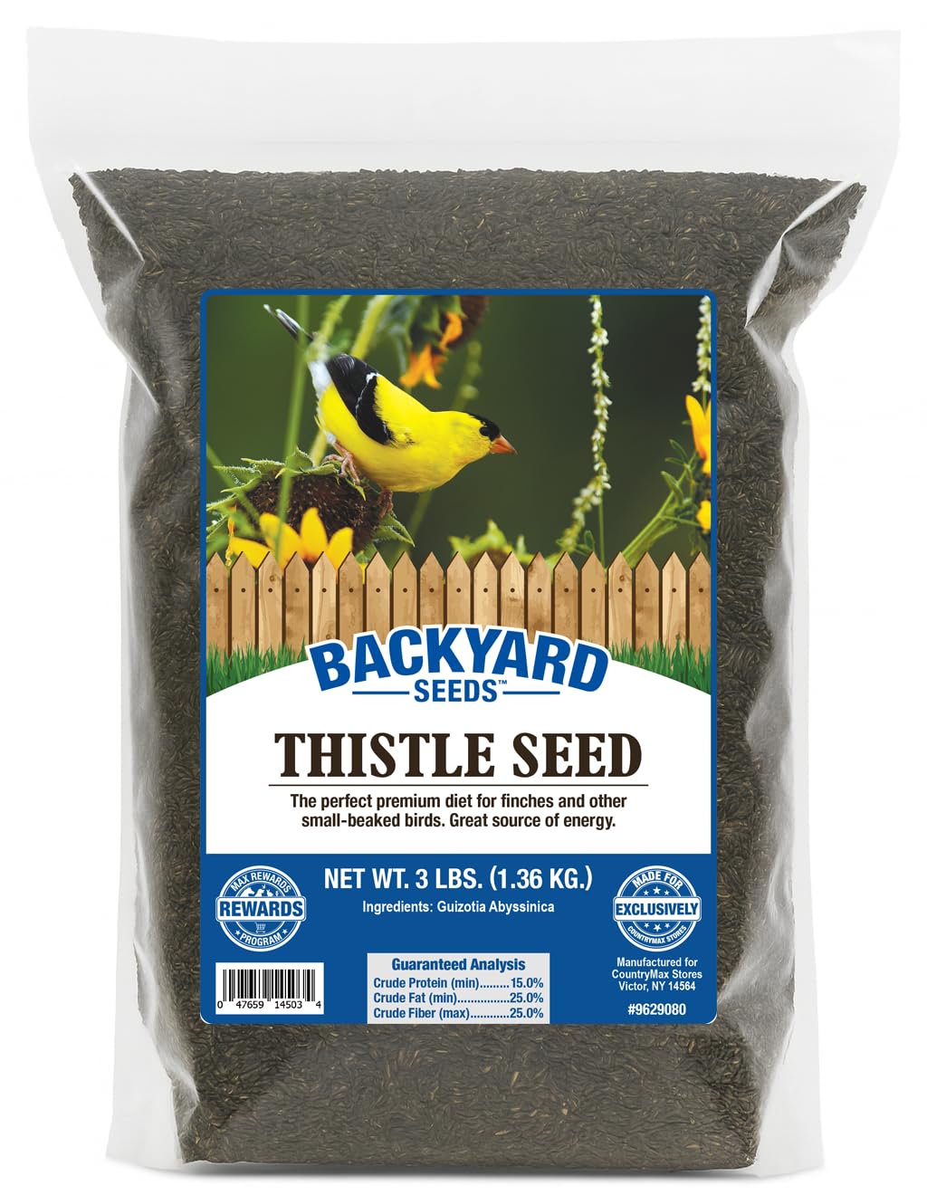 Backyard Seeds Nyjer Thistle Seed 3lbs