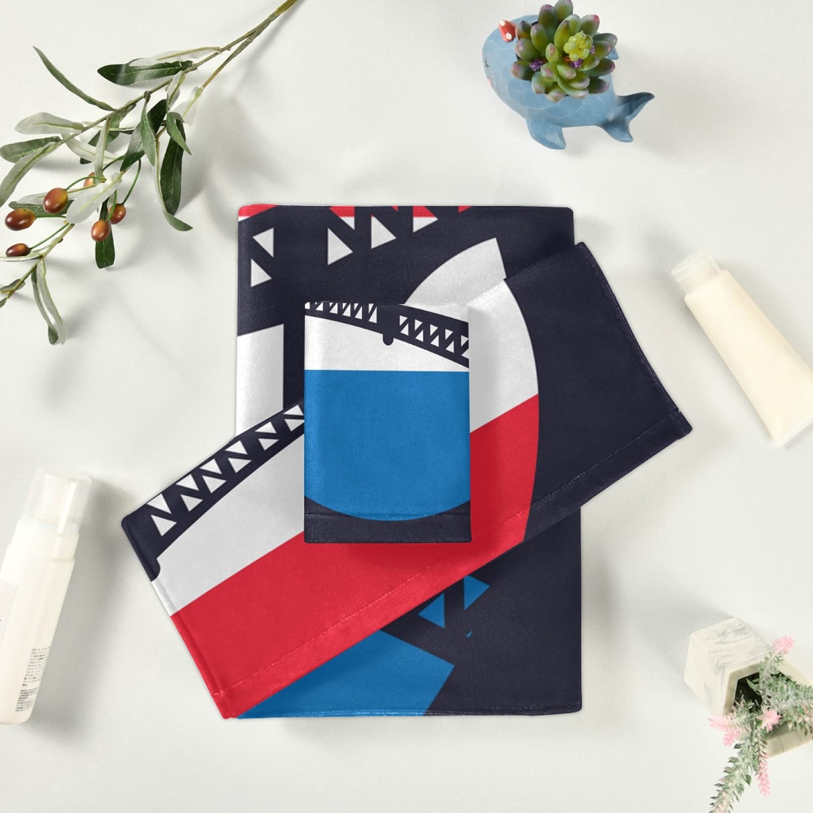 Vnurnrn Bandera De La Cultura De Francia Torre Eiffel Juego de Toallas para Baño Playa Toalla (1 Toalla de Baño y 1 Toalla de Mano y 1 Paño de Lavado) para Nadar Niñas Niños