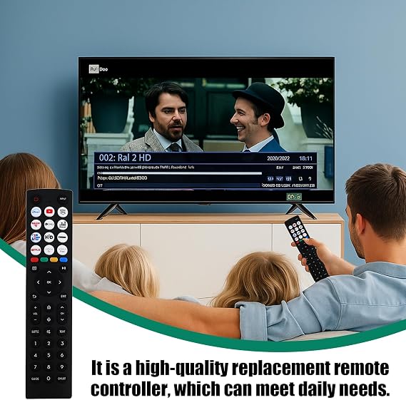TV Remote Control for Hisense, TV Remote for Hisense VIDAA 4K UHD Smart TV 40A4KV 32A4KV 43A4KV, Replace EN3G39 ERF3A80 EN2A30, 12 Shortcut Buttons, No Setup Required