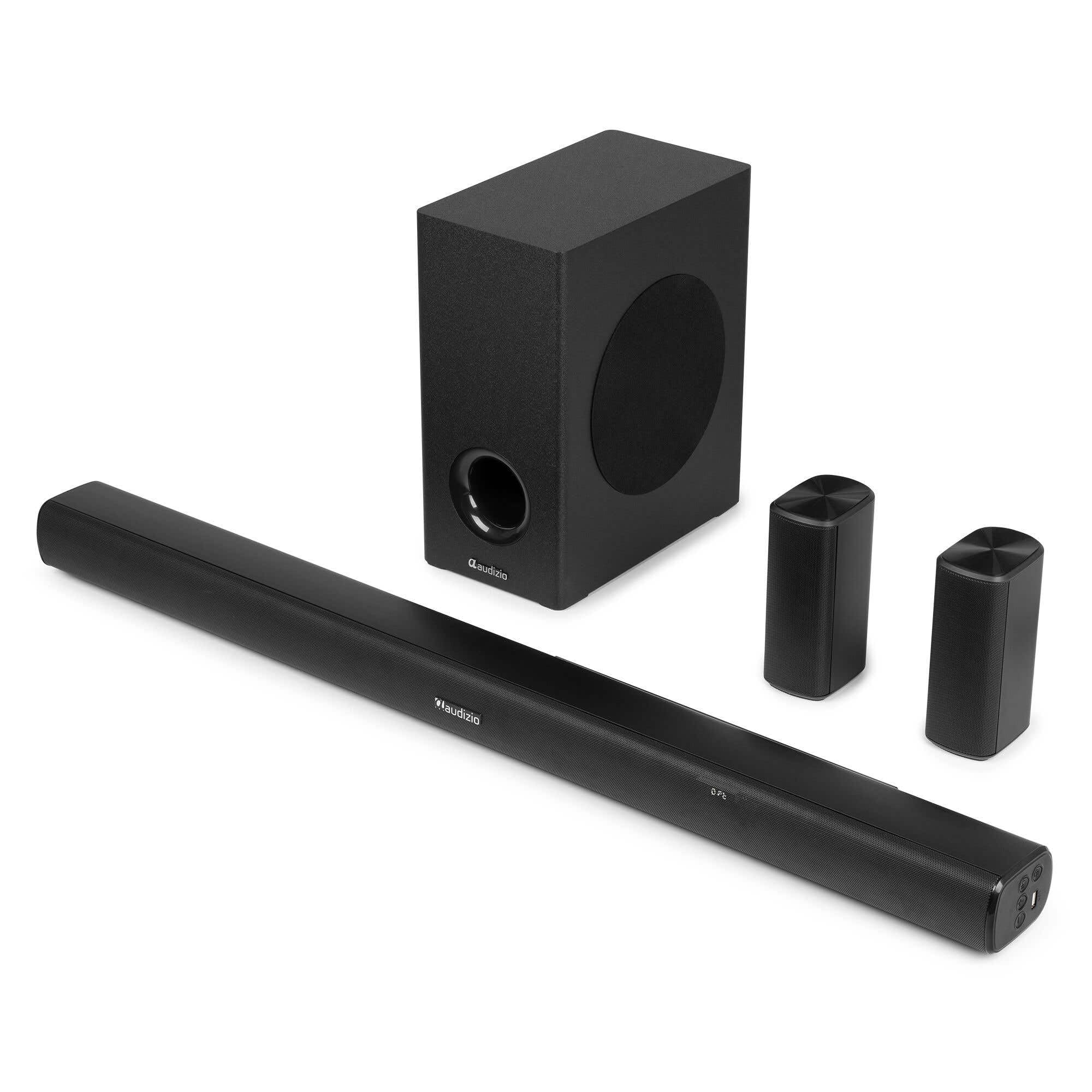 Audizio SB100 5.1 Soundsystem - TV Soundbar mit Subwoofer, 180 Watt, Bluetooth 5.3, Heimkino Soundsystem mit 2 Surround Lautsprecher, HDMI ARC, Optisch, 97cm Soundbar für TV Geräte, Fernbedienung