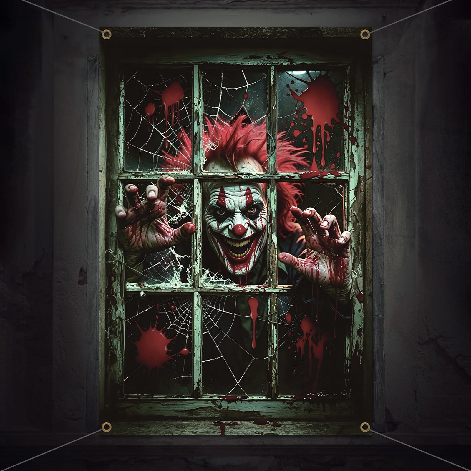 DPKOW Scary Halloween Banner Decoration Haunted House Outdoor Wall Props — image 1