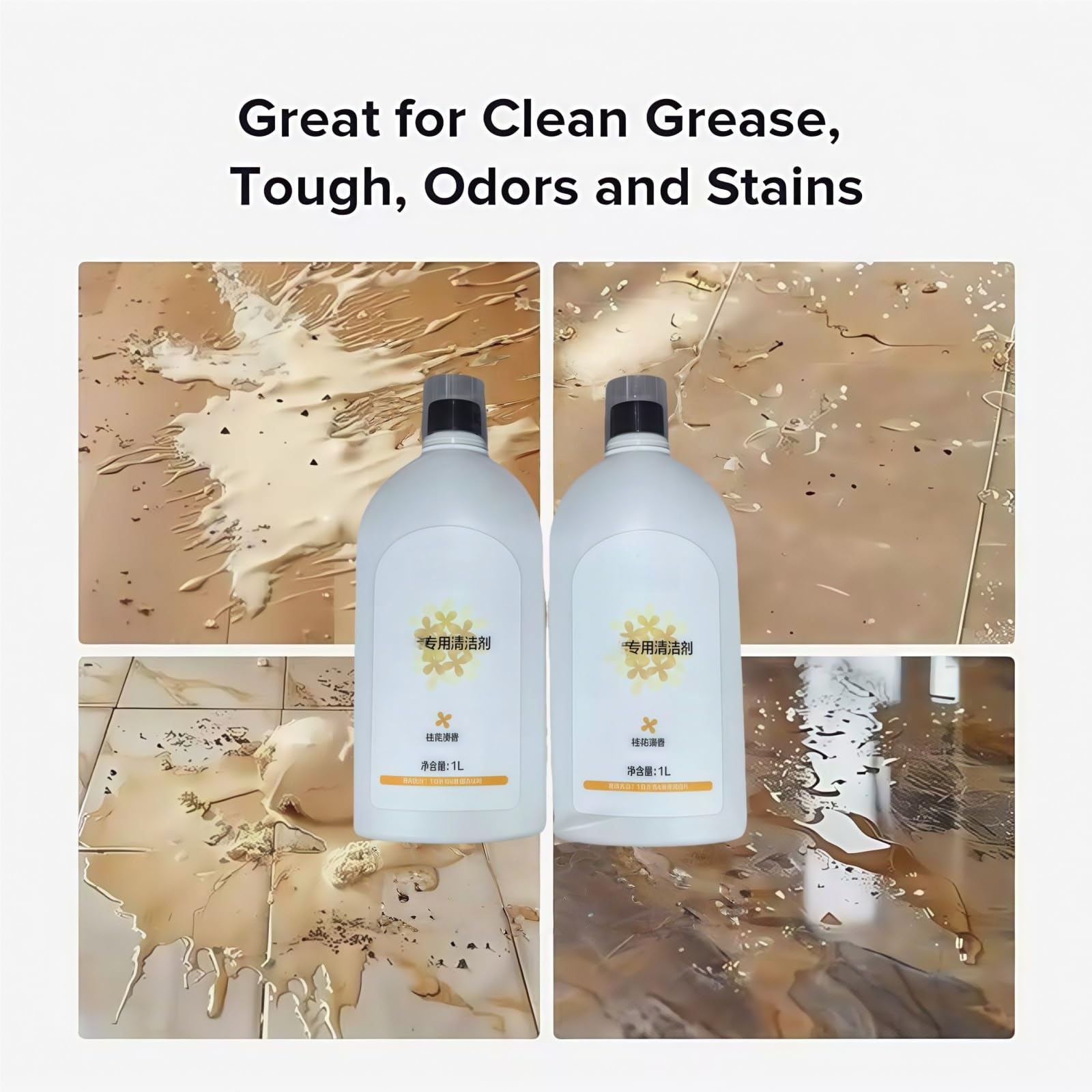 Líquido De Limpieza For Fregadoras Y Barredoras De Suelos Compatible Con Midea Detergente Solución De Limpieza De Suelos Sabor A Osmanto 1L