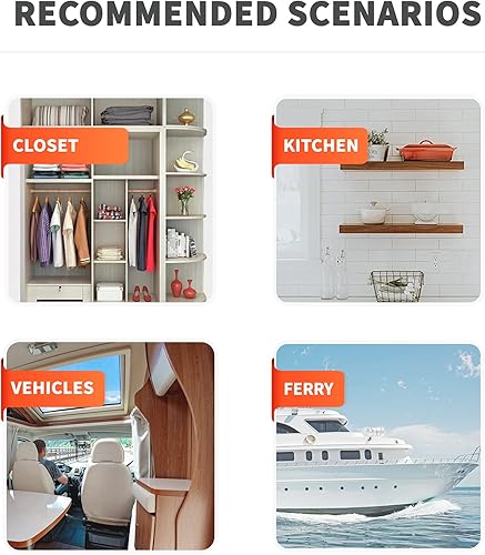 Miniatura 7 de Vacplus Absorbentes de humedad, bolsas deshumidificadoras de armario colgantes, paquetes de humedad, desecantes, deshumidificadores de armario con