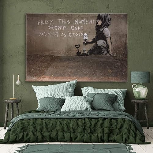 Miniatura 8 de Banksy Graffiti Street Art Colecciones de lienzos de arte callejero. Listo para colgar. Fabricado en Estados Unidos #4#5