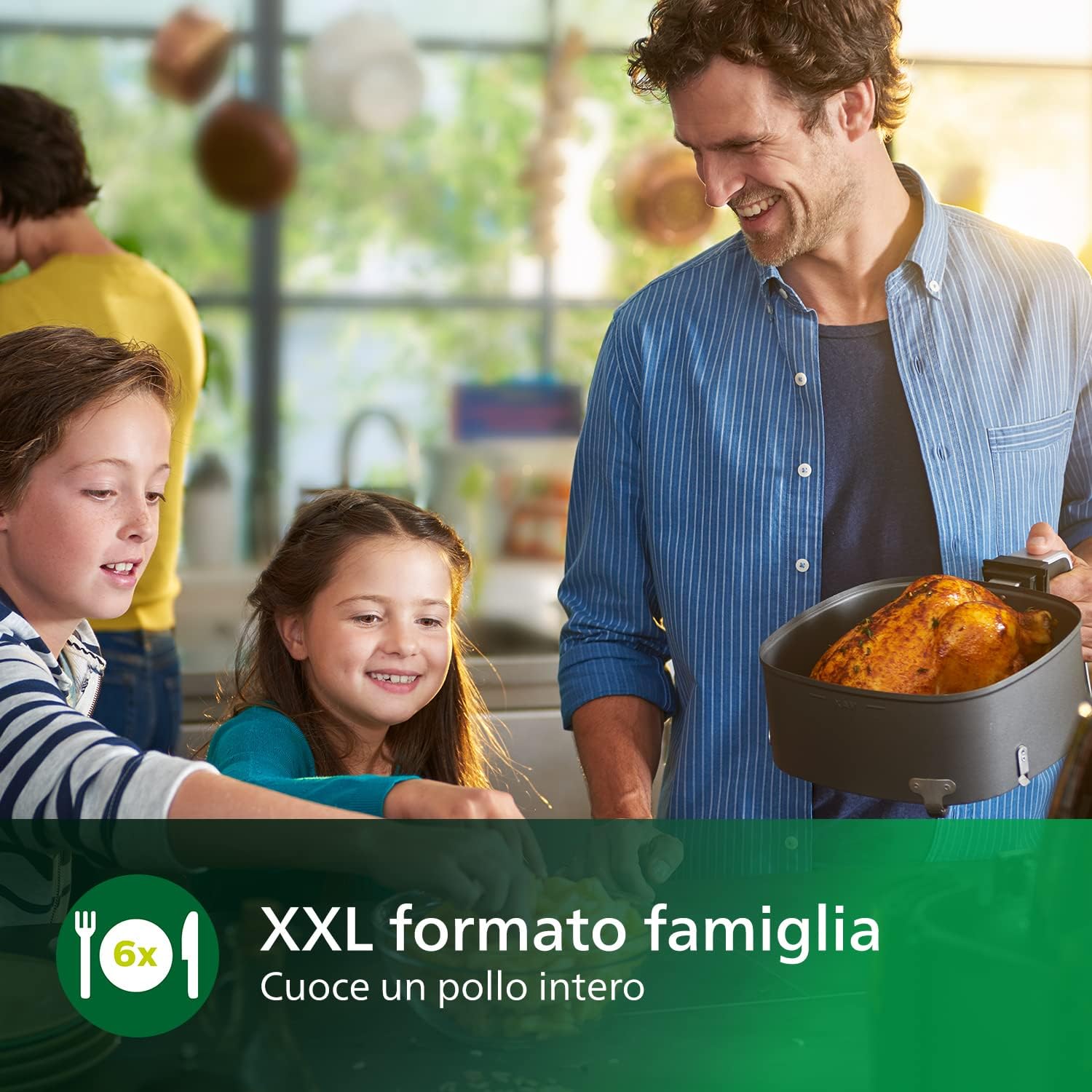 Philips Airfryer Premium XXL, 7.3L (1.4Kg), 90% Di Grassi In Meno Con La Tecnologia Rapid Air, App Per Ricette (HD9650/90) Philips Airfryer Premium XXL, 7.3L (1.4Kg), 90% Di Grassi In Meno Con La Tecnologia Rapid Air, App Per Ricette (HD9650/90)