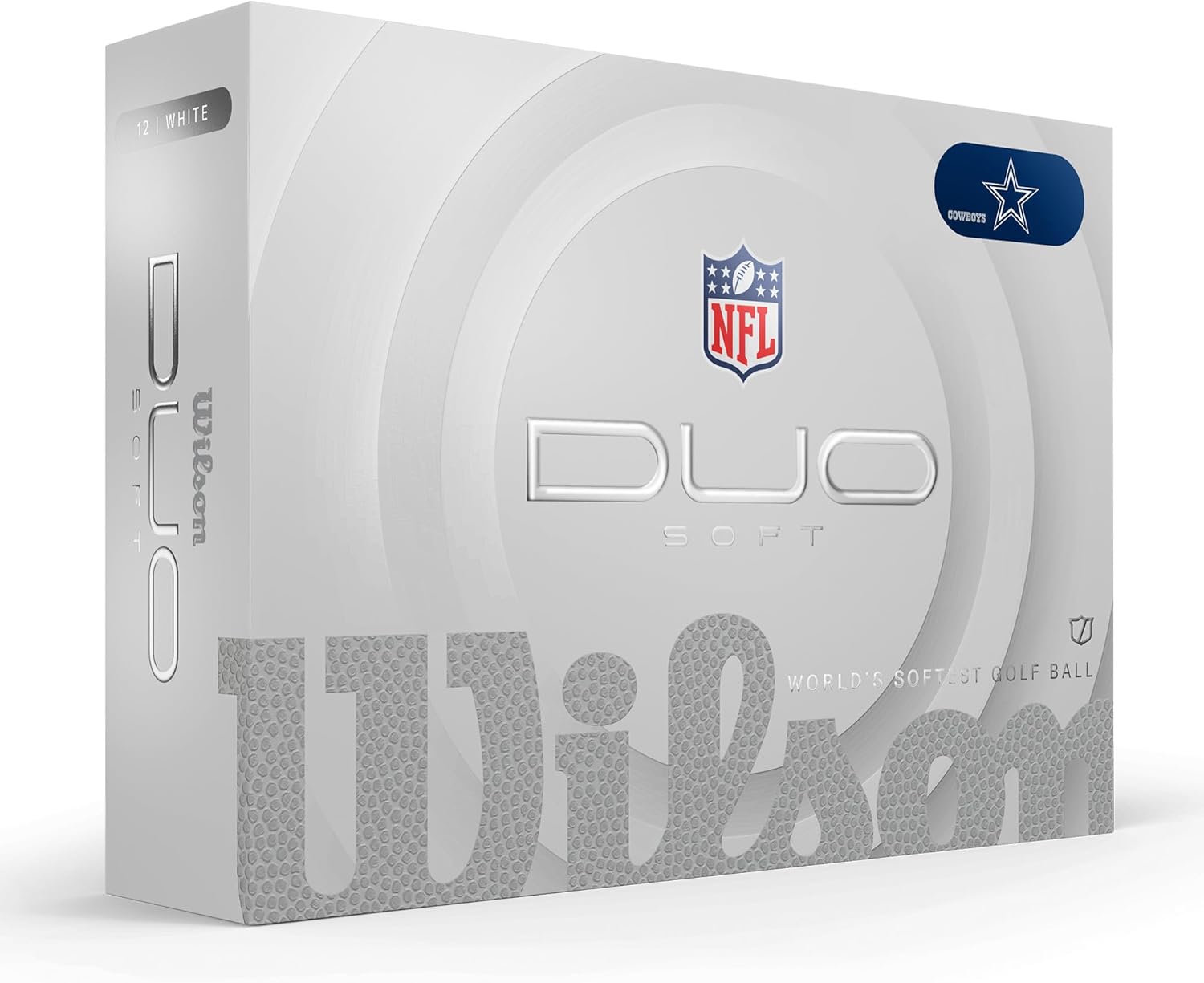 WILSON 2025 Duo Soft NFL Golf Ball - 12 Balls, White, Atlanta Falcons