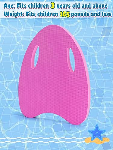 Miniatura 4 de Tabla de natación para niños, tabla de entrenamiento de natación con agujero para pasamanos, tabla de natación bicolor para principiantes, tabla