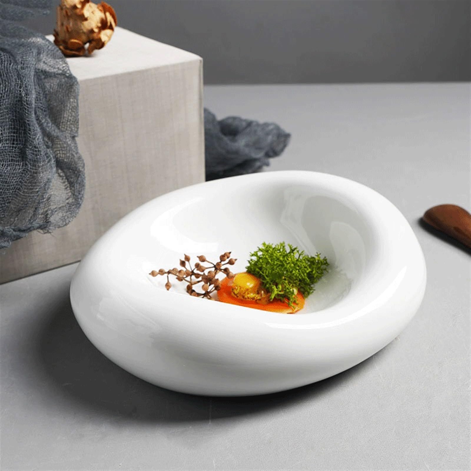 Talerz obiadowy talerz ceramiczny o nieregularnym kształcie nowoczesna dekoracja jedzenia danie główne restauracja deser stek talerz kreatywny dom kuchnia zastawa stołowa talerze obiad