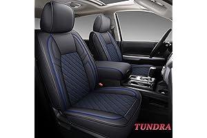 Coverado Seat Covers for 2007-2021 Toyota Tundra - Full Set Leather Seat...