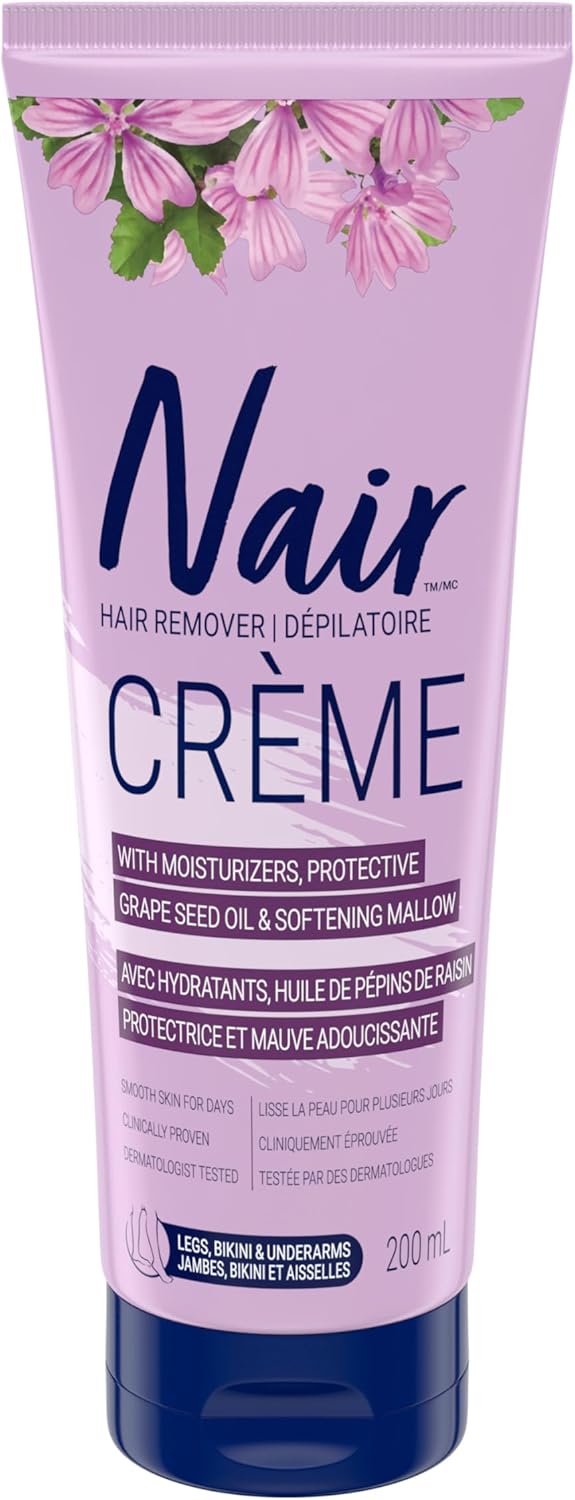 Nair Hair Removal Crème for Coarse Hair with Grape Seed Oil, 200-mL