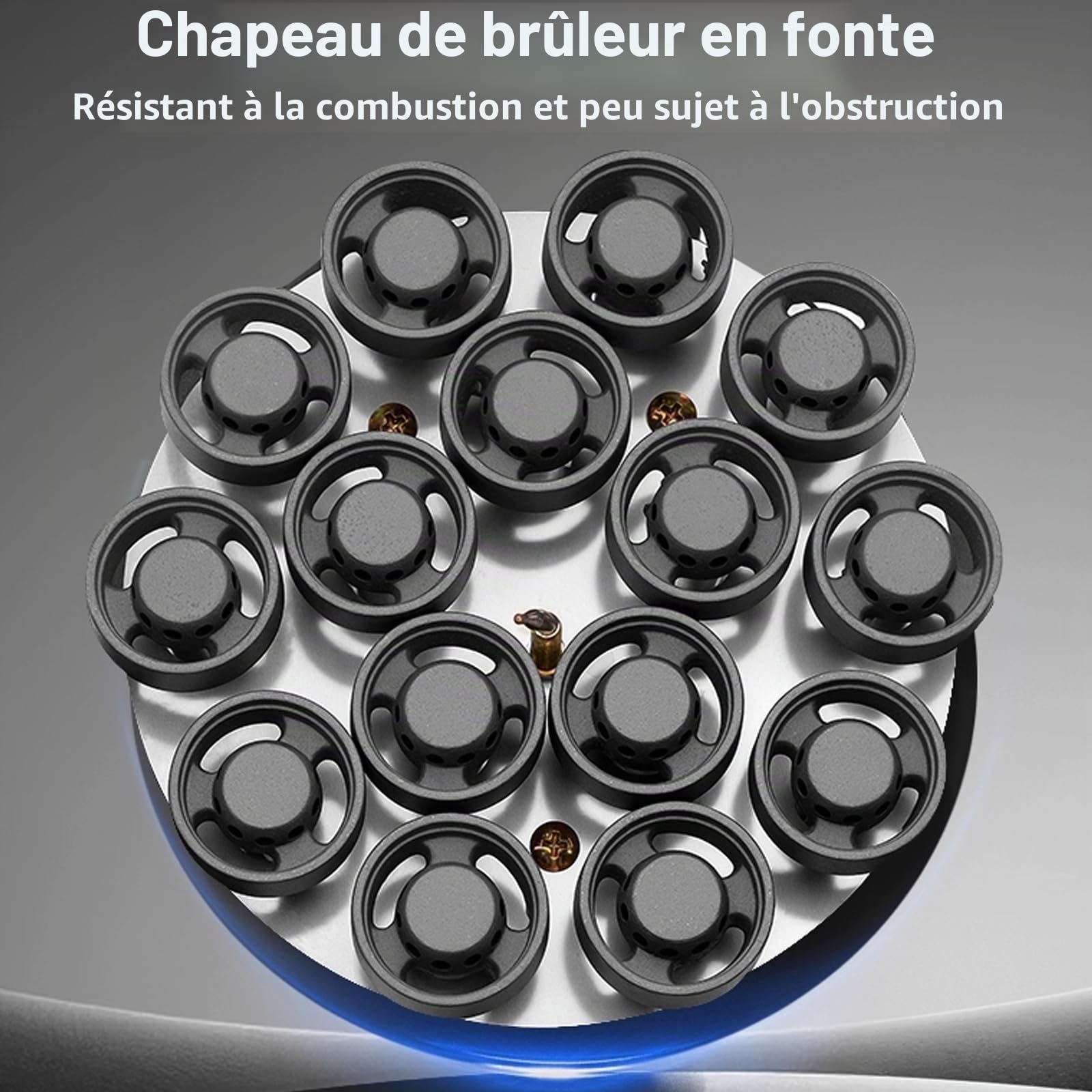 Rechaud Gaz Propane Basse, Bruleur Gaz Propane Professionnel en Acier Inoxydable pour Wok, Réchaud a Gaz Extérieur (régulateur et Tuyau Tressé Non Inclus)