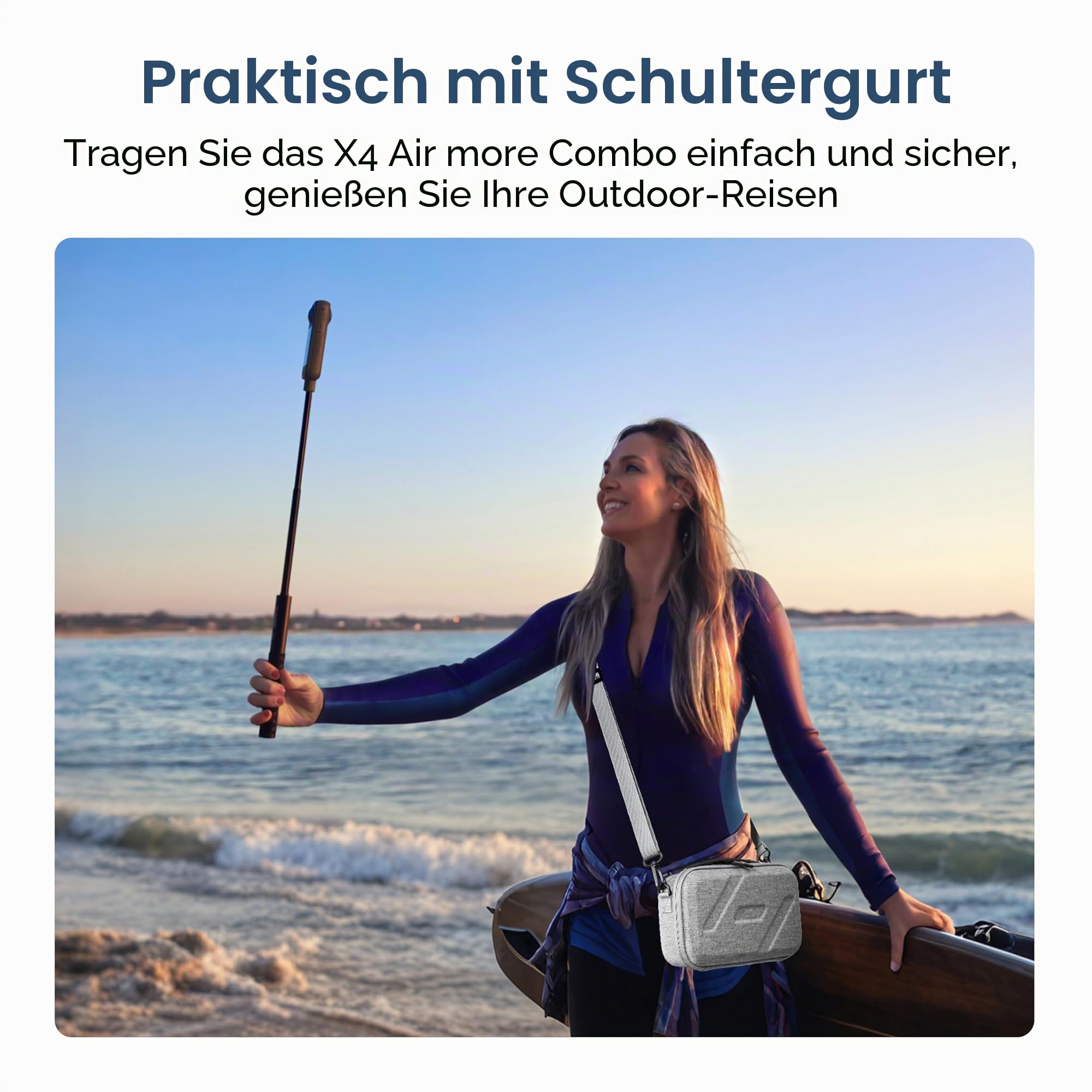 X4 Air Tasche Hülle für insta360 x4 Air Objektivschutz Tragetasche Schutzhülle Hartschale Case Reiseschutz mit Karabiner für Insta 360 Zubehör