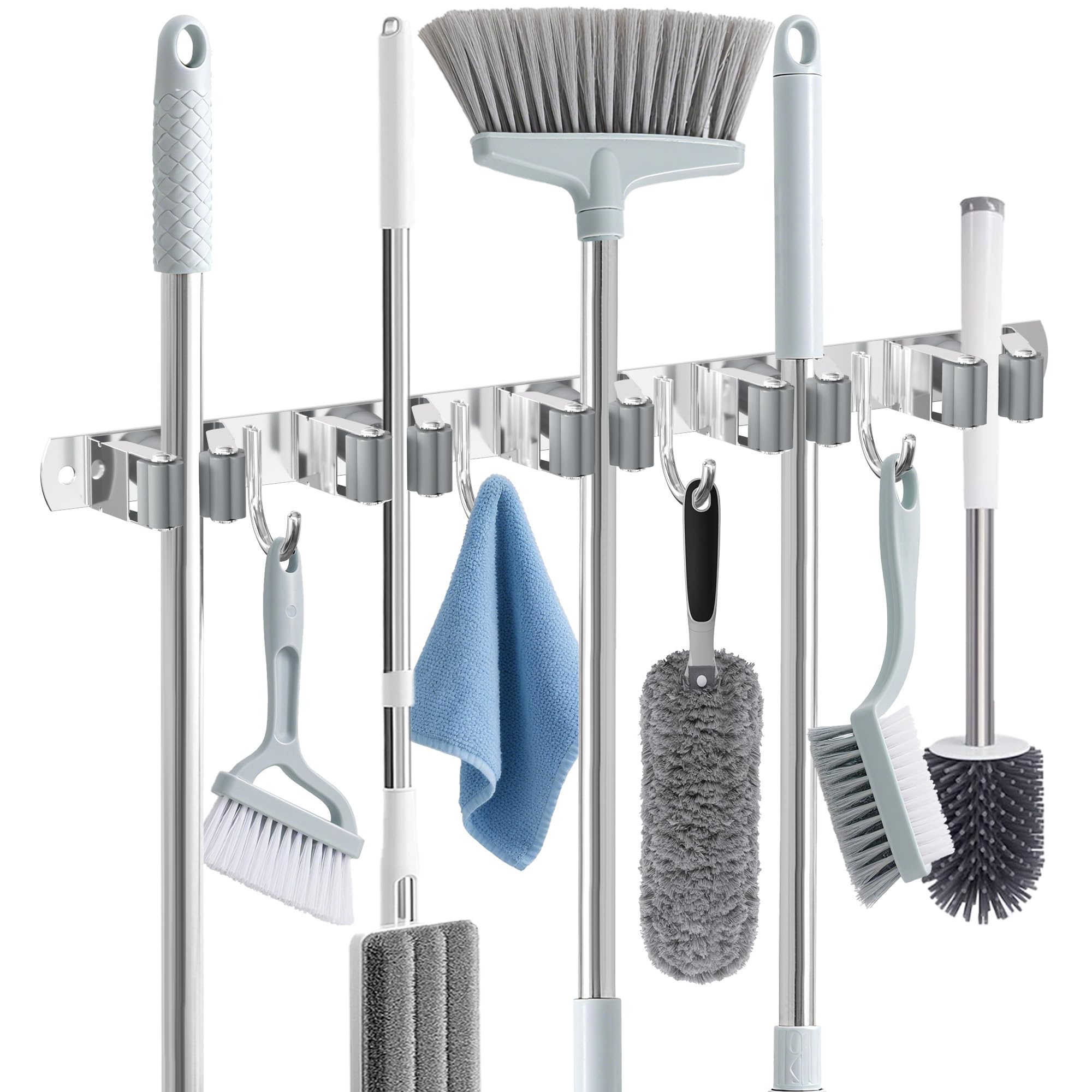 Broom Holder Wall Mount Mop And Broom Hanger Wall Mounted Garage - View #3