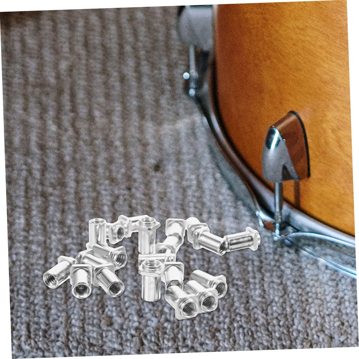 BESTonZON 5sets Drum Set Mounting Hardware Iron Drum Swivel Nuts Swivel Nuts 10pcs*5