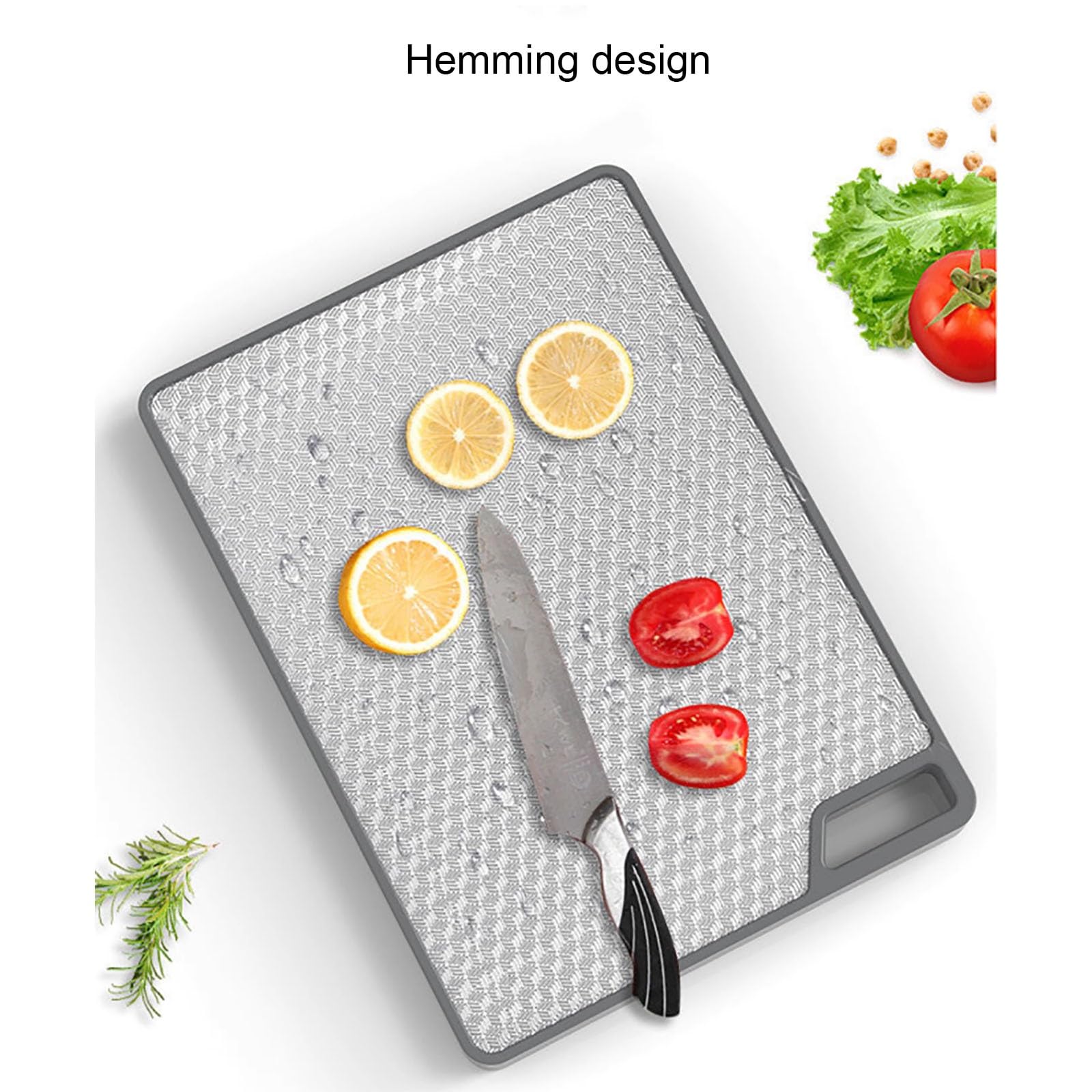 Tablas Cortar Cocina, Cutting Board, Tabla de Cortar Cocina, para Cortar Carne o Verduras, Bordes Antideslizantes, Ligera y Adecuada para Llevar de Camping(X-Large)