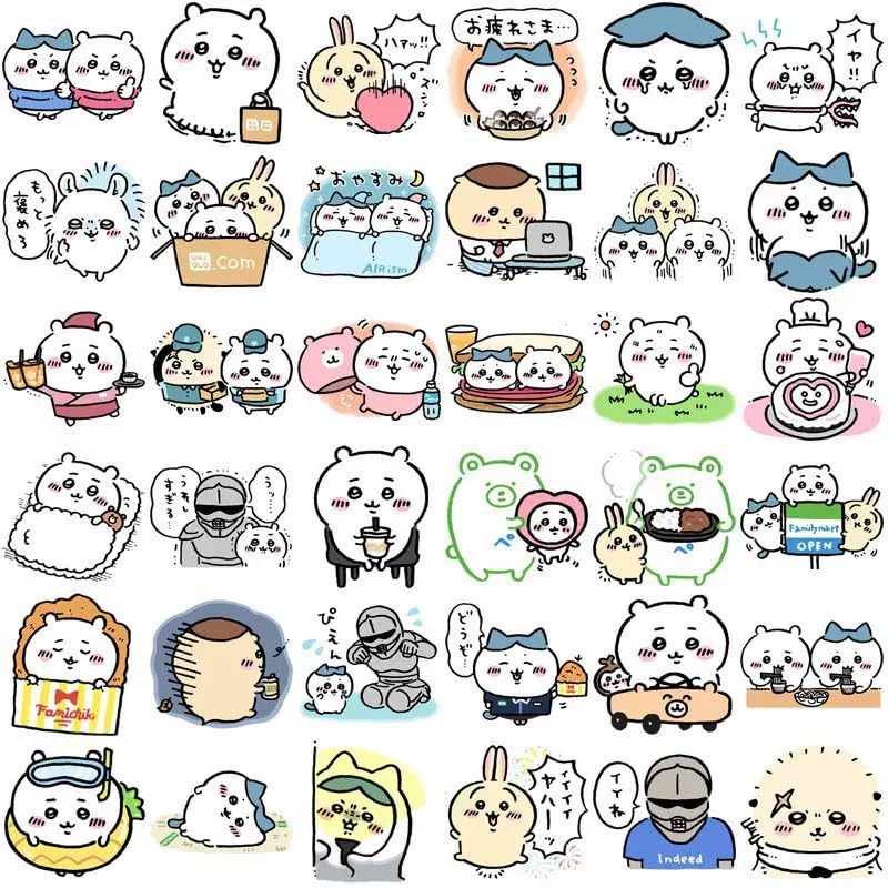 Amazon.co.jp: 100枚forちいかわ ステッカー かわいいアニメ