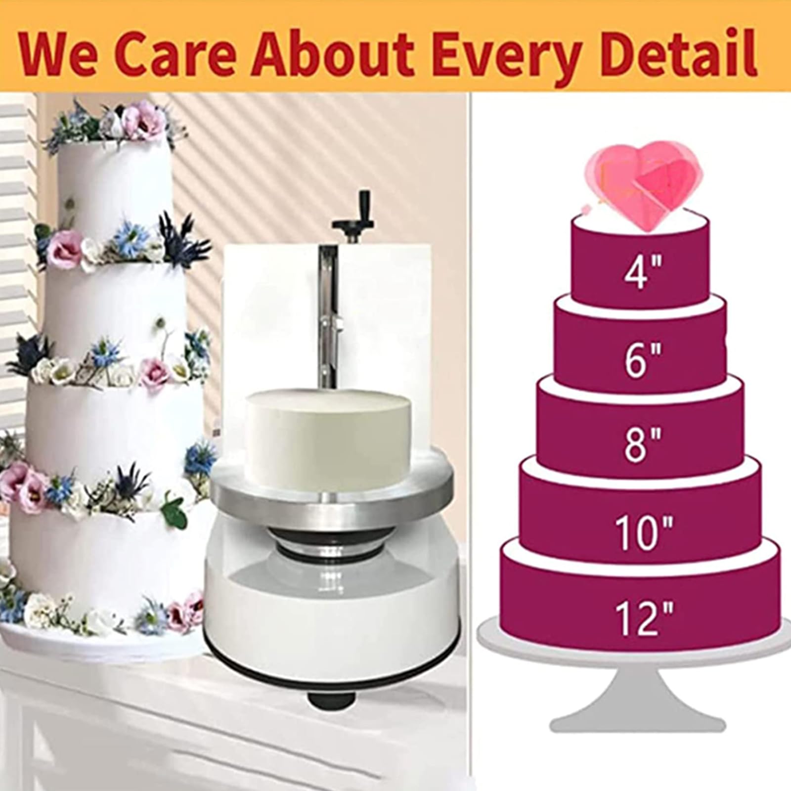 Dxysyldrun Bakery Cake Cream Flattening Machine Fully Automatic Layer Cake Rotating Machine Cake Shop Flat Baking — view 4