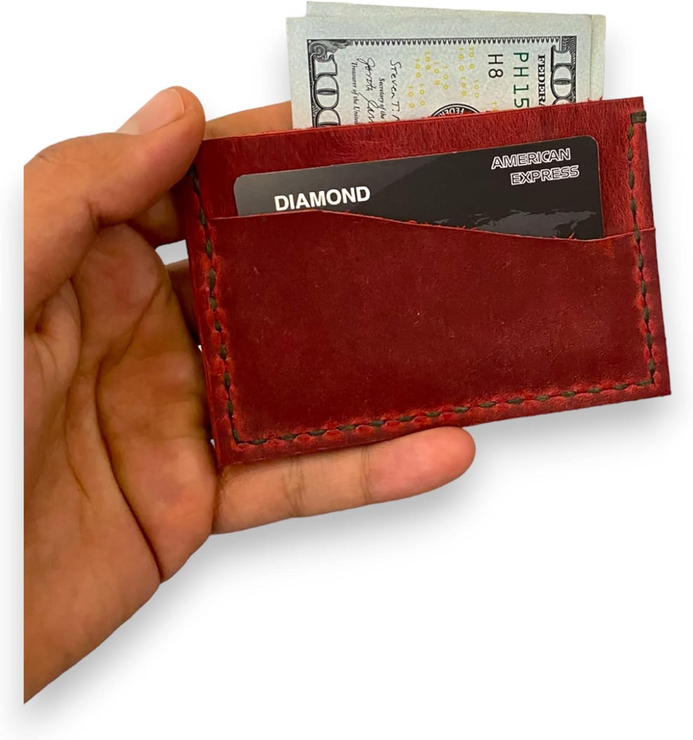 Handmade, Slim Leather Credit Card Holder, Credit Card Holder, Leather Wallet Slim, Minimalist Design, Personalized Leather Card Holder, Unisex Card Wallet, ultra-thin wallet (Brown)