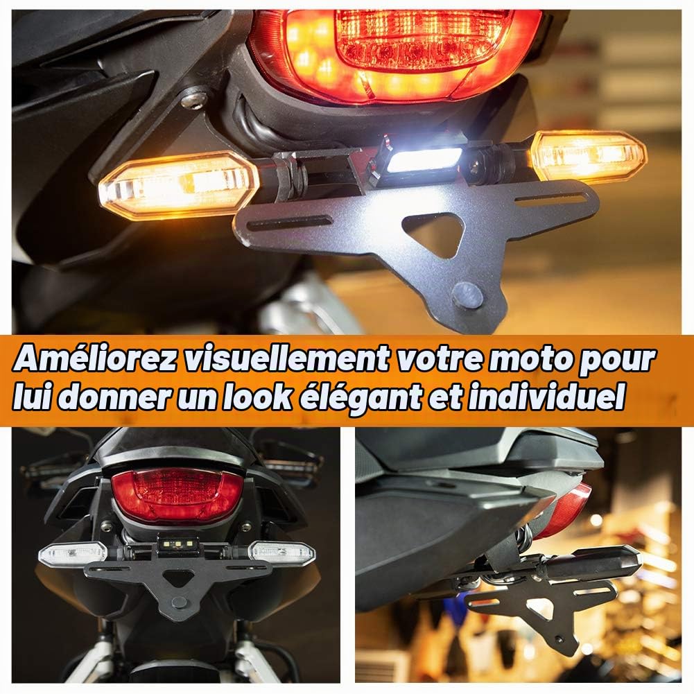 Moto CB650R CBR650R Support de Plaque d'immatriculation Support Tail Tidy Fender Eliminator Kit avec lumière LED pour CB 650 R CB 650R CBR 650 R CBR 650R Accessoires 2019 2020 19-20