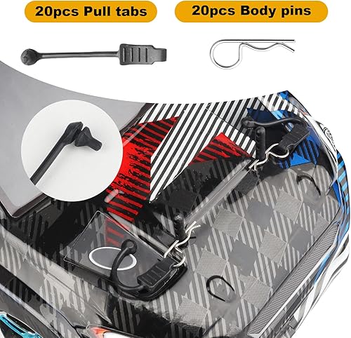 Miniatura 4 de 20 clips universales Hobbypark para carrocería y retenedor para todos los pines de repuesto de carcasa de escala 110 112 Arrma Traxxas Axial SCX10