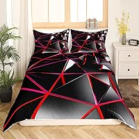 Vista 11 de Funda de edredón hexagonal verde estereoscópica de nido de abeja para niños, diseño geométrico de colmena, funda de edredón geométrica de panal