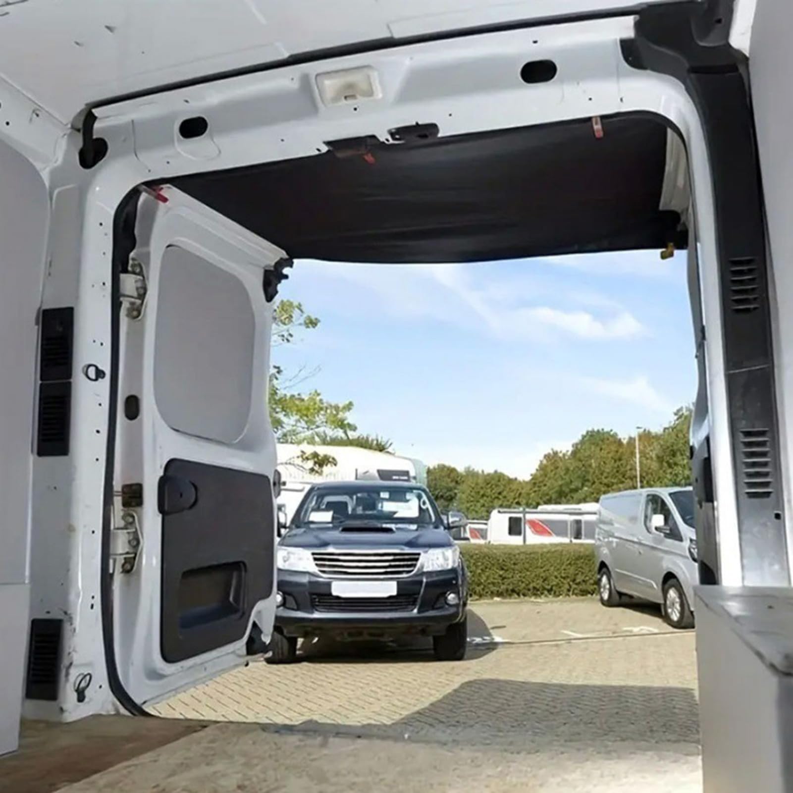 Hecktür Markise - Sonnenschutz Markise für Transporter Van Truck Motorhome | Winddicht Wasserdicht Oxford Tuch Camping Rückwand Überdachung | Outdoor Picknick Reise Schutzdach