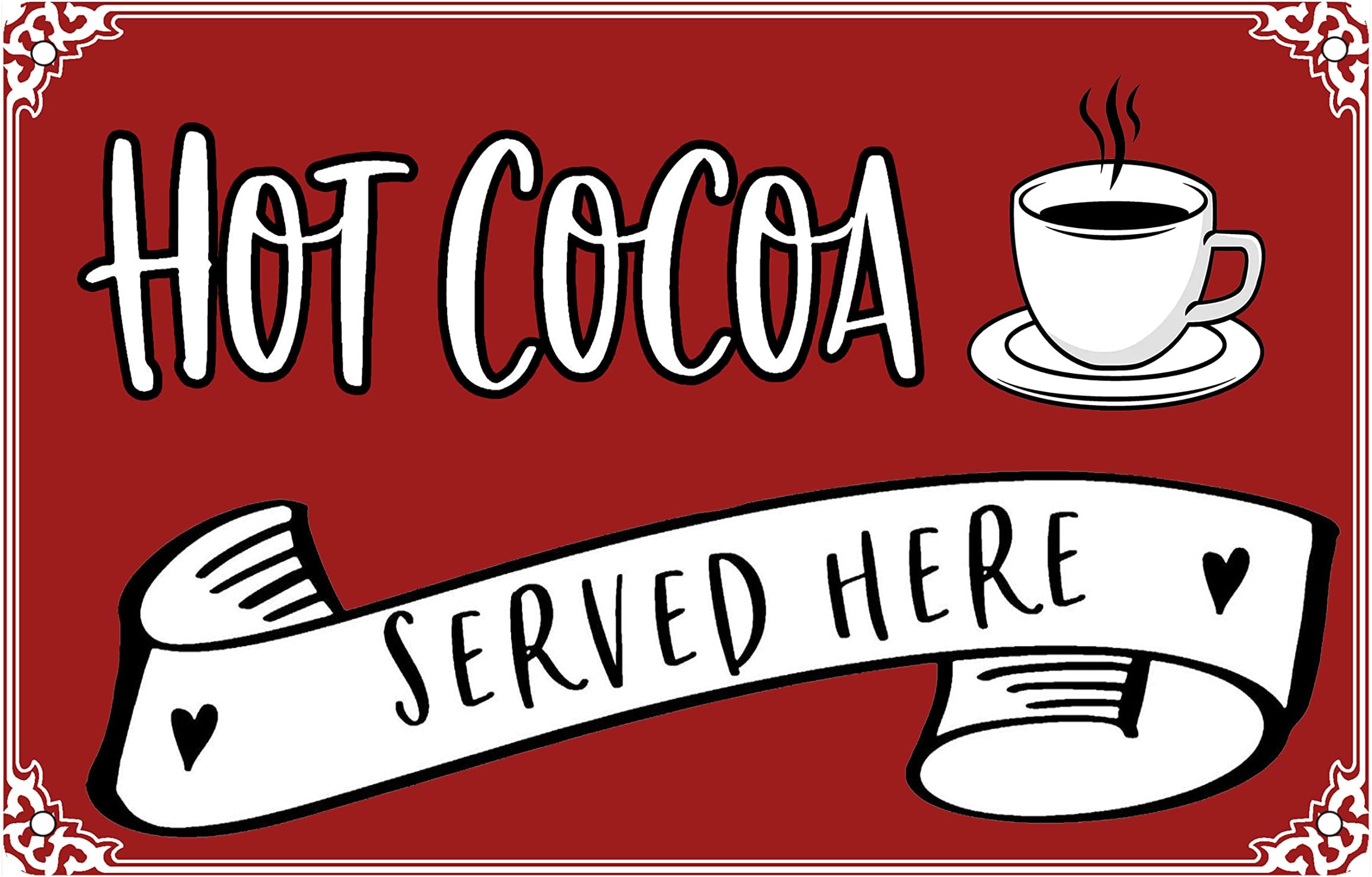 Mrs. Claus Sweet Shoppe Open All Winter Metal Sign Vintage Retro Candy Canes Metal Tin Sign for Kitchen Cafe Bar Hom Restaurant Shop Wall Decor Sign 8x12 inch