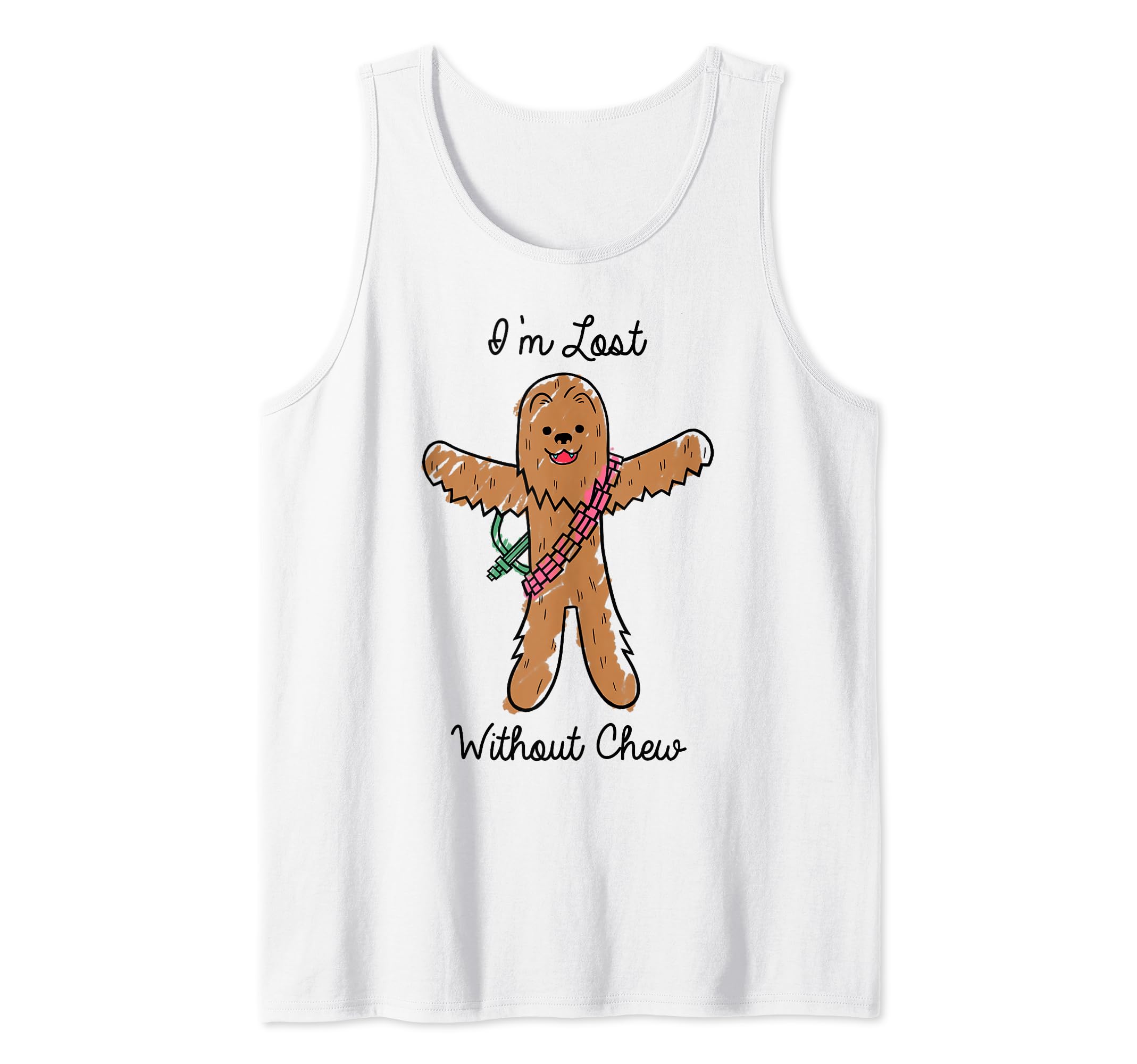 Star Wars Chewie Without Chew Valentine's Tank Top, White