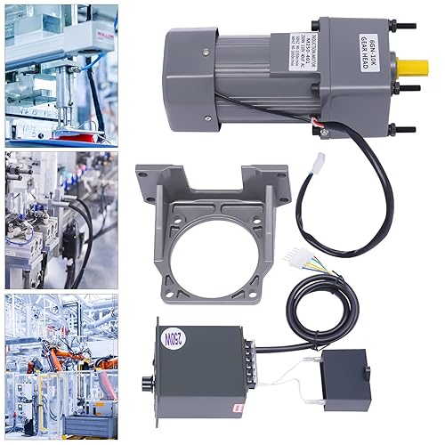 Miniatura 7 de Motor reductor de engranajes variable ajustable de 250W 10K AC110V 135RPM con controlador de velocidad para la industria