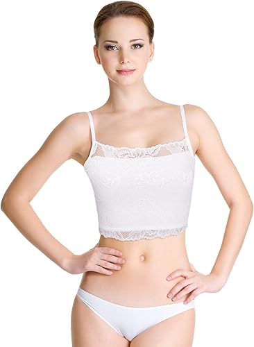 Miniatura 2 de Boao 4 piezas de camisola de encaje para mujer elástica media camisola transpirable sujetador cómodo encaje bralette top para mujeres niñas