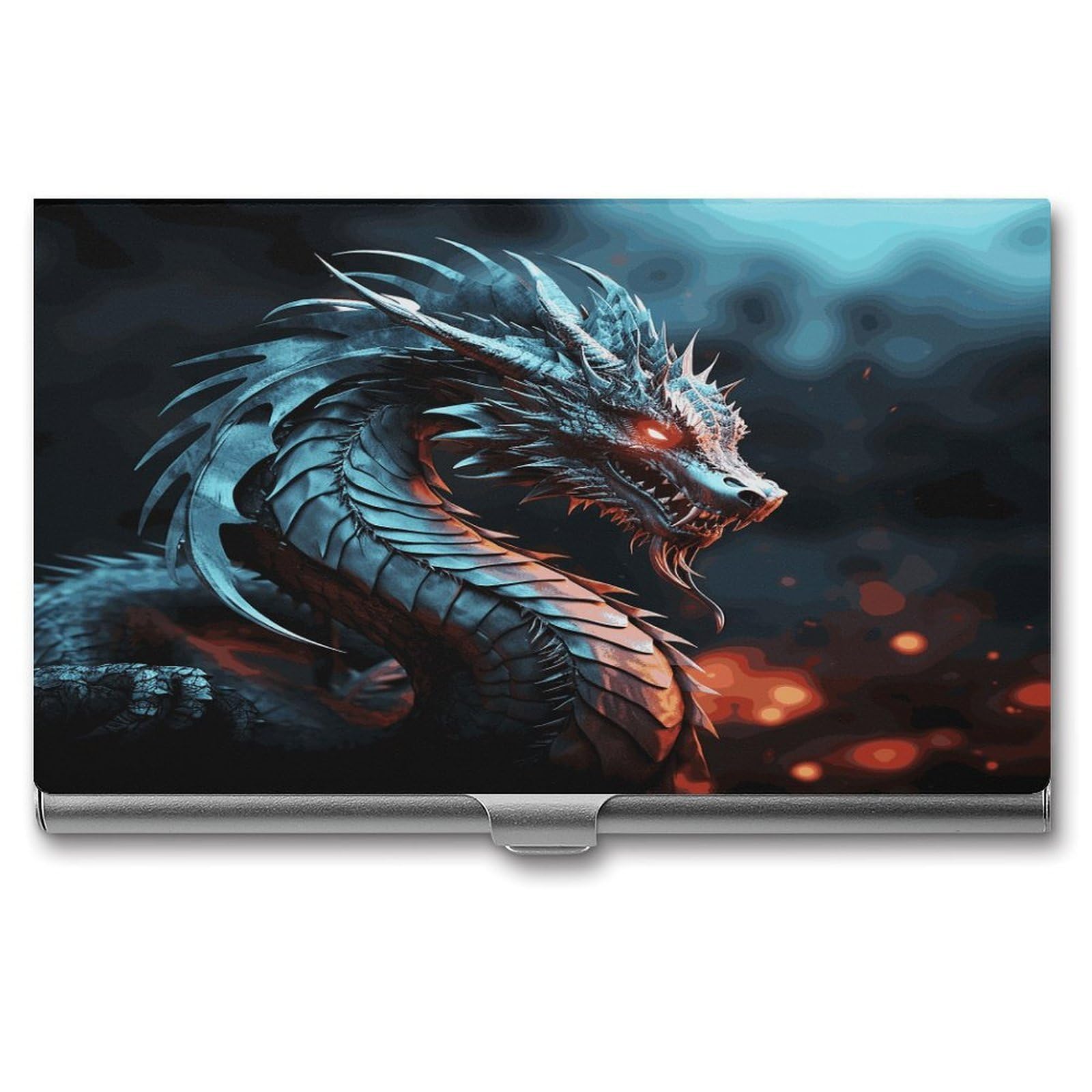 JTREHY Dragon Business Card Case Convenient to Carry Business Card Dispenser Durable Not Prone to Wear And Tear Business Card Holder for Men & Women