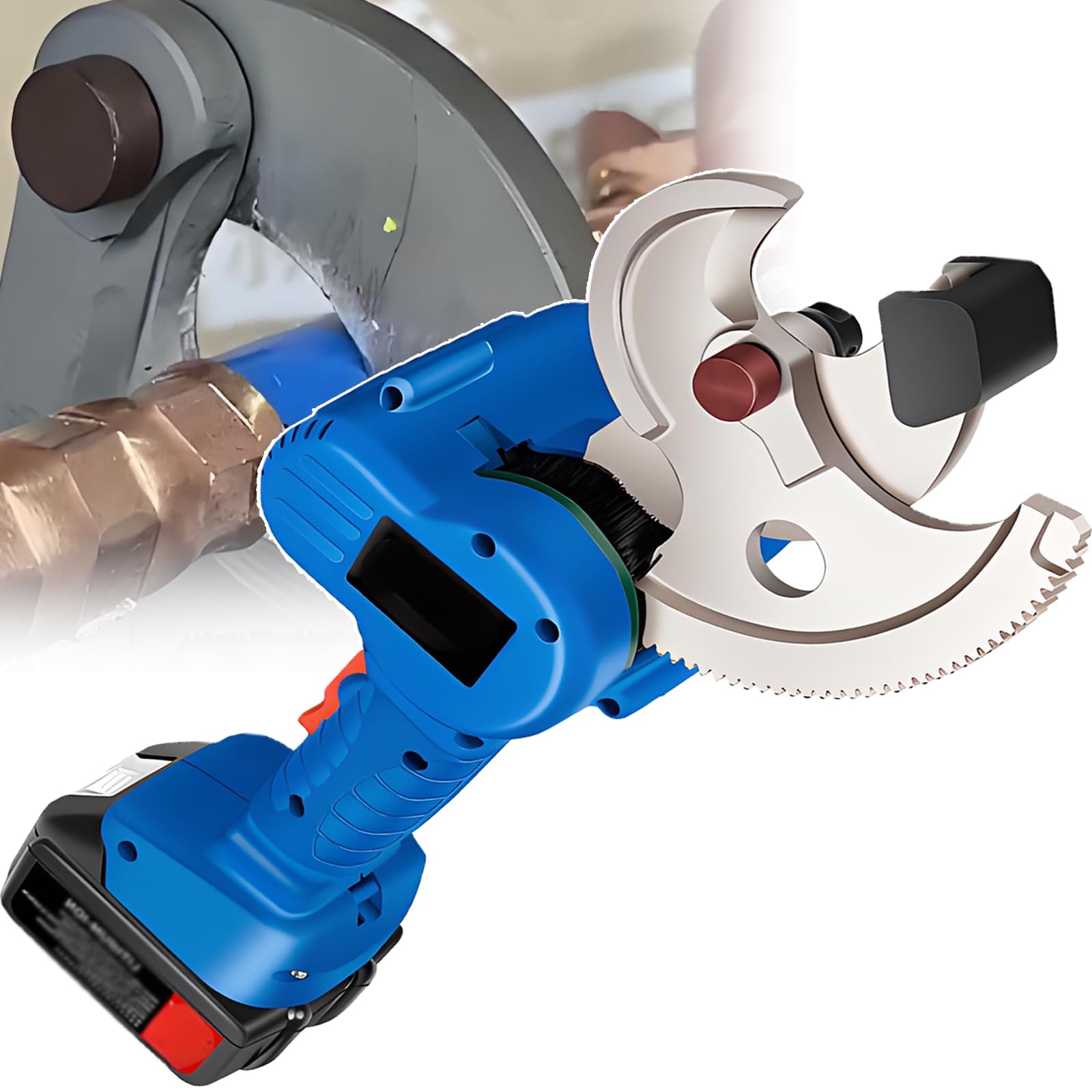 Cortadores de cables de trinquete eléctricos, herramienta duradera para pelar cables y funcionamiento silencioso, ideal para electricistas con más de 100 cortes para lugares de trabajo duros
