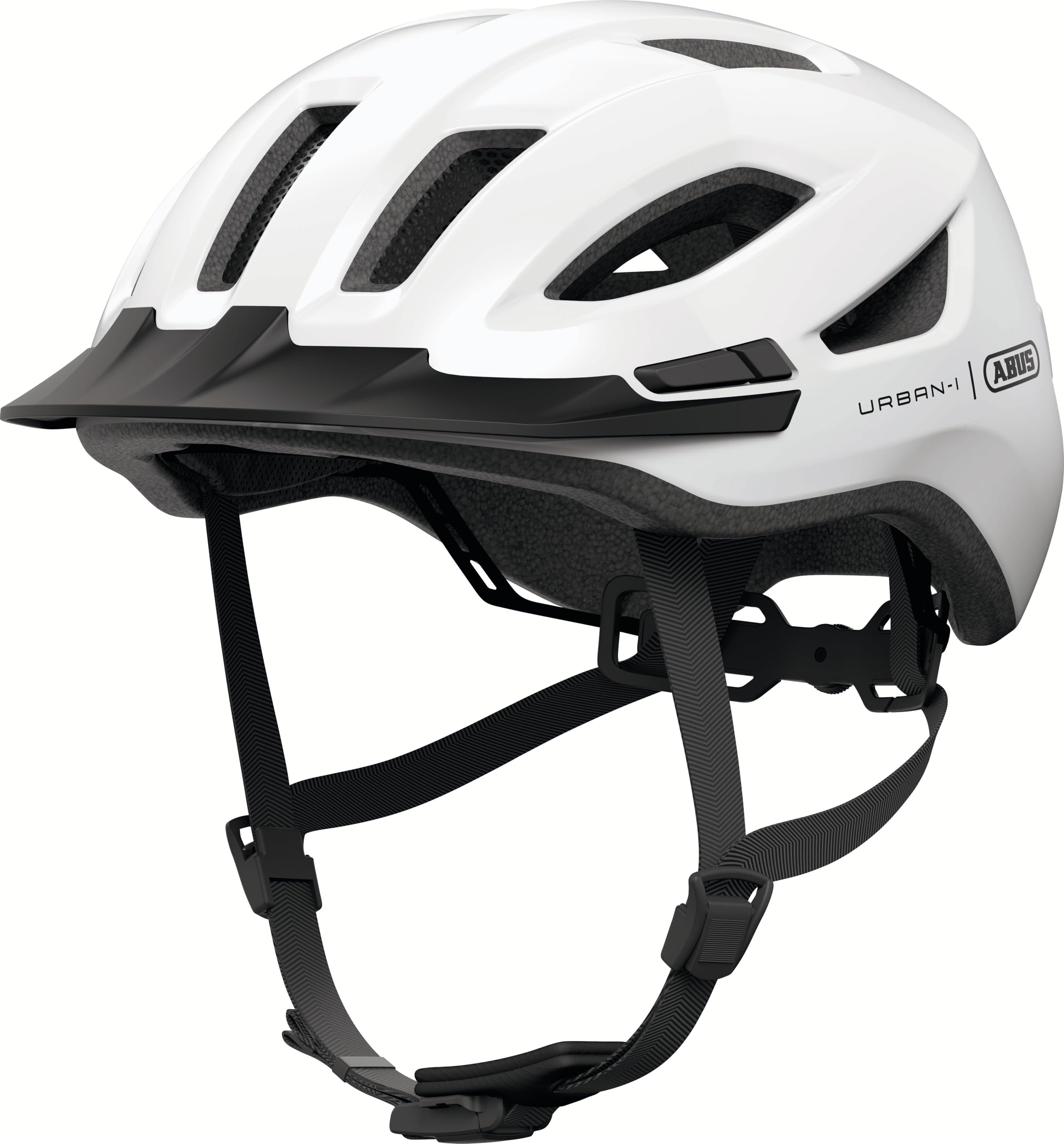ABUS Urban-I 4.0 - Casco de Bicicleta con luz Trasera Recargable, 2 Modos de luz, Paraguas, Apertura de Trenza y Cierre magnético, para jóvenes, Mujeres y Hombres