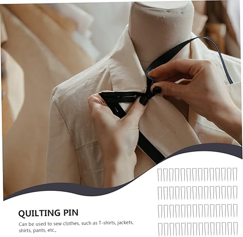 Miniatura 7 de TEHAUX 50pcs Sewing pin Straw Wreath Fern pins u pins for Crafting Fork pins for Quilting Steel u pins Sewing U-Pins Fork Pins Tailor u pin