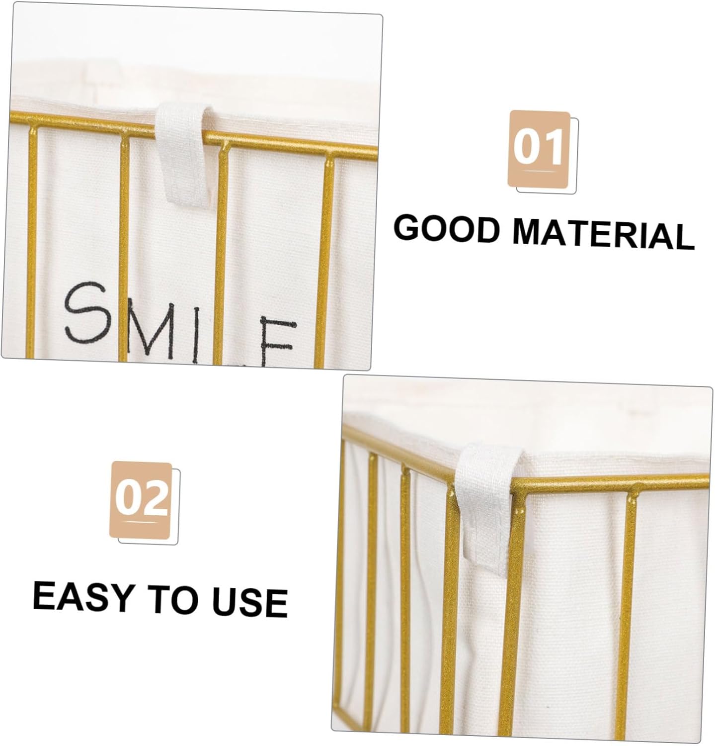 Healifty Metal Wire Basket with Fabric Liner for Kitchen Cabinet and Pantry Multifunctional Household Storage Organizer for Snacks Cosmetics Fruits Books and Bathroom Essentials Medium