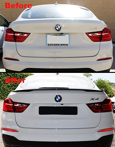 Miniatura 4 de Tapa de ala de alerón de maletero de fibra de carbono compatible con BMW X4 F26 SUV 2015-2017