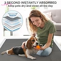 Vista 4 de ELEGX 30 almohadillas de carbón extra grandes de 31 x 47 pulgadas, con control de olor, superabsorbentes, almohadillas desechables gruesas