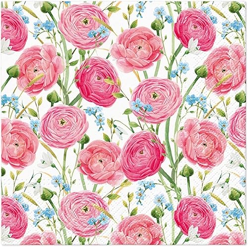 Miniatura 10 de AM Décor - 20 servilletas de papel suaves de 3 capas de papel de papel de Decoupage de 13 x 13 pulgadas (desplegadas) (Flanders Poppy, 13 x 13