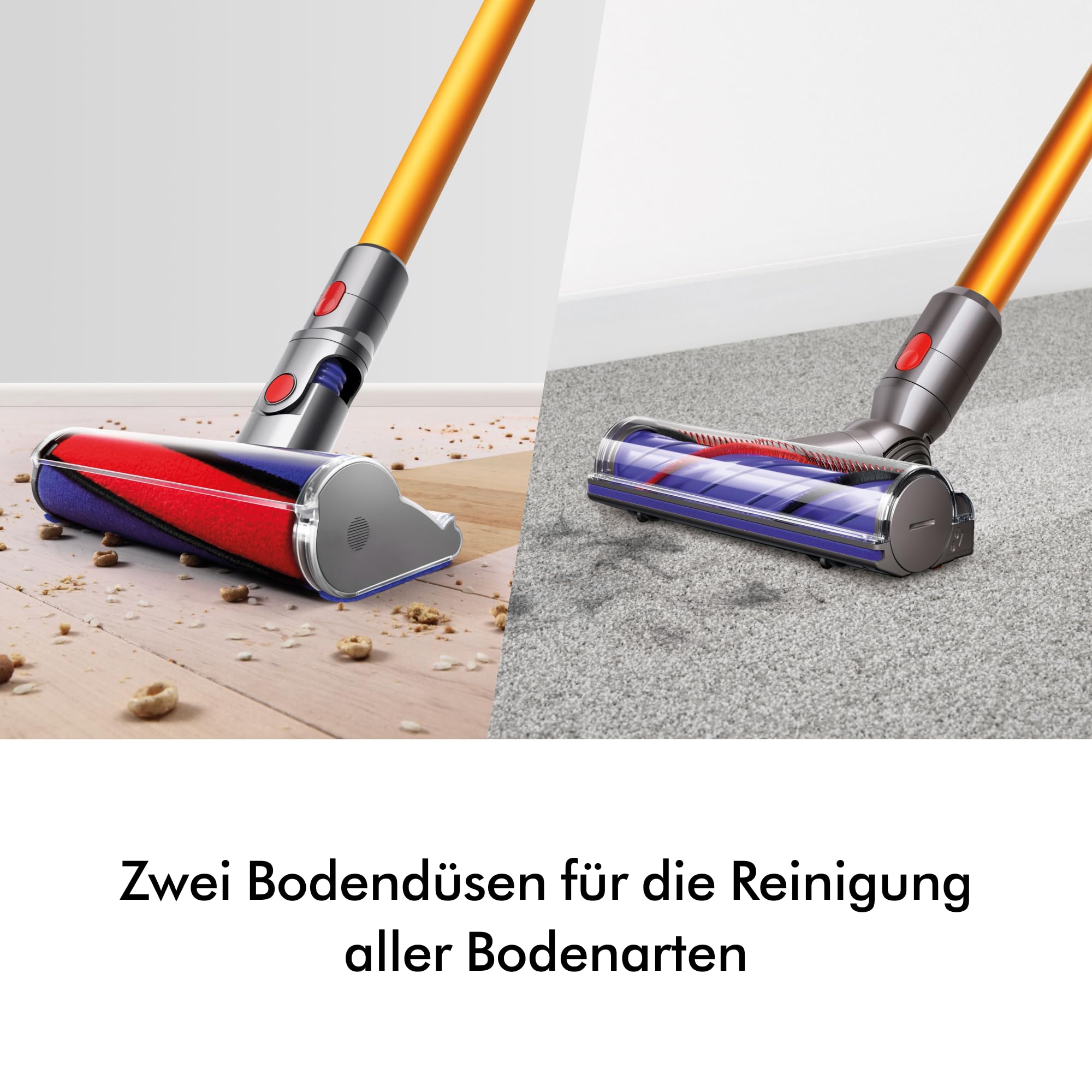 Dyson V8 Absolute Kabelloser Staubsauger, 115 AW, bis zu 40 Min Laufzeit, Motorbar mit Haarentwirrungstechnologie, entfernt Tierhaare, Fluffy Bodendüse, Hand- und Bodenstaubsauger