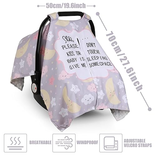 Miniatura 3 de Metplus Funda de asiento de coche de bebé 2 en 1, toldo de asiento de coche para bebés, cubierta de lactancia multiusos para mamá, fundas para