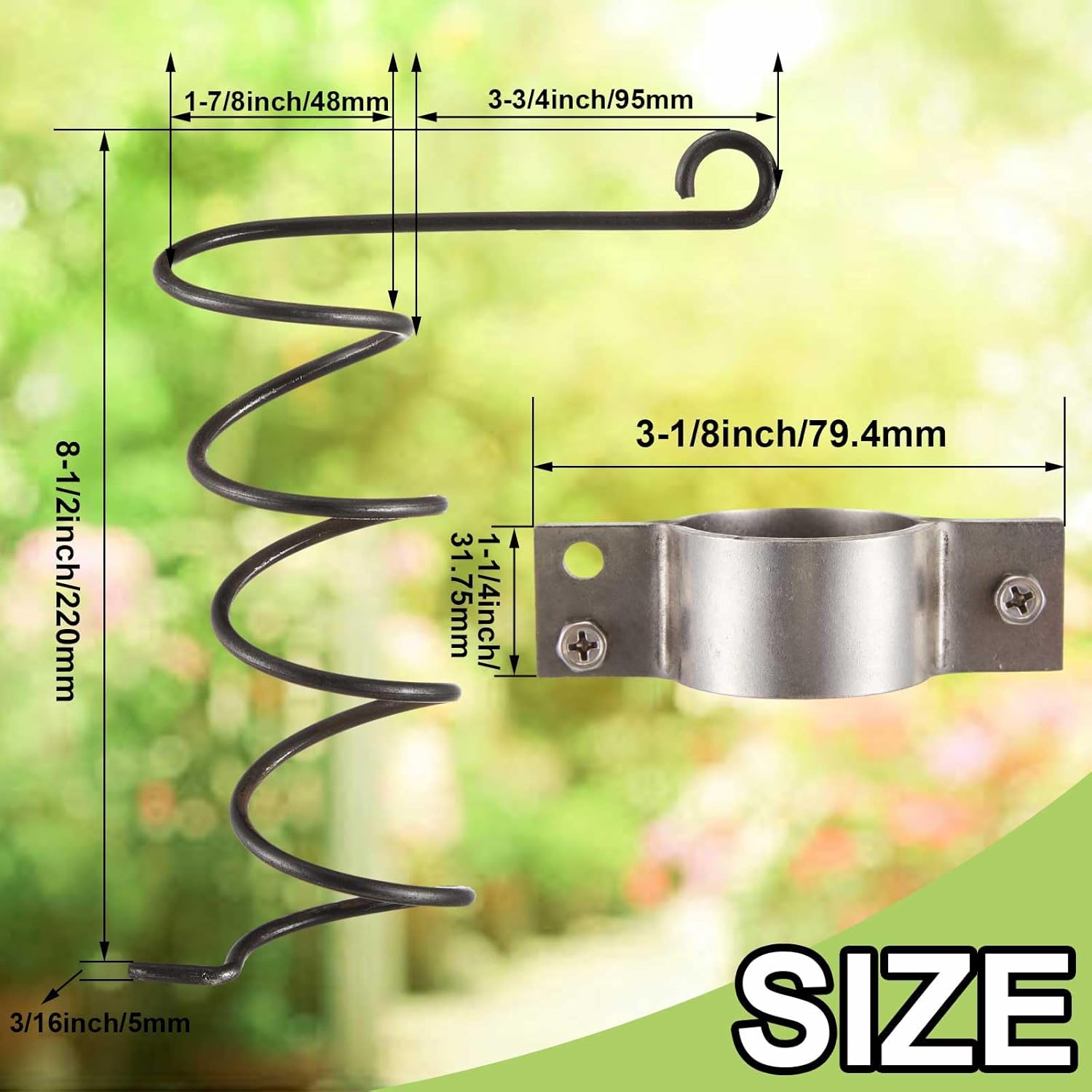 2 Pcs Automatic Chain Link Self Closing Gate Closer for Left and Right Swing Doors Suitable for 1-1/2" to 1-5/8" Diameter Door Frame Tubes, Pool, Pet Gate or Any Chain Link Closer