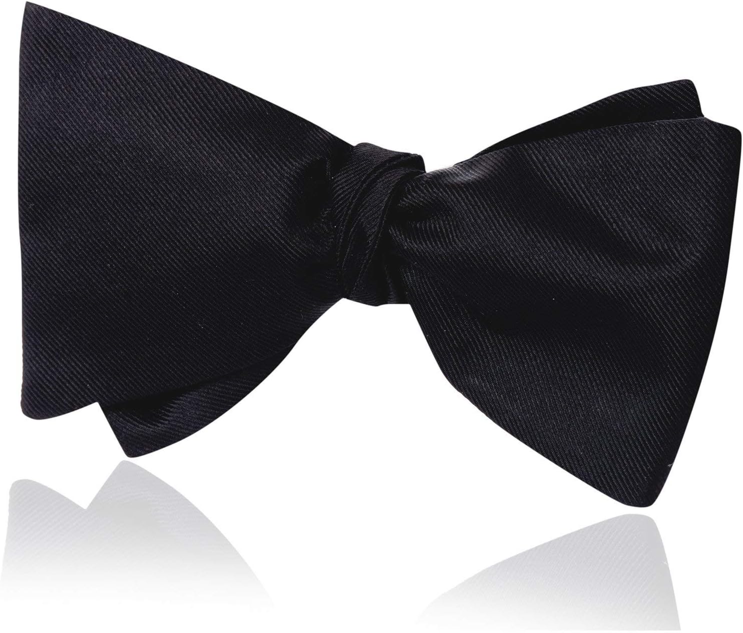 Black Silk Self-Tie Bow Tie โ Handmade by VON FLOERKE
