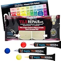 Vista 11 de MagicEzy Tile RepairEzy (Beige) - Kit de reparación de porcelana - Relleno resistente para reparación de astillas en azulejos, reparación